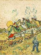 Vincent Van Gogh Thatched Cottages in the Sunshine Sweden oil painting artist